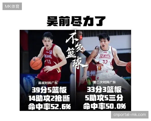 吴前在常规赛关键卡位战中贡献1.8次抢断，其对辽宁队后场的防守预判帮助浙江取胜